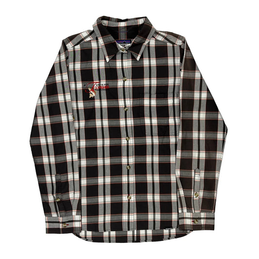 Patagonia Checked Shirt - Small Black & White Cotton Blend