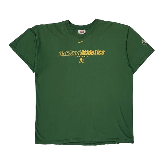 Vintage Oakland Athletics Nike Mlb T-Shirt - Large Green Cotton