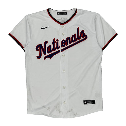 Age 12-13 Washington Nationals Nike Mlb Jersey - Large White Polyester