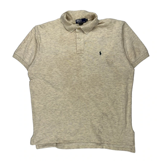 Polo By Ralph Lauren Polo Shirt - Large Beige Cotton