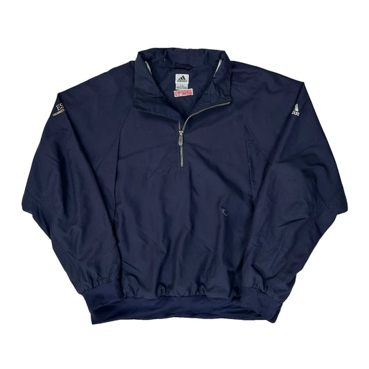 Espn Patch Adidas Shell Jacket - Large Navy Nylon