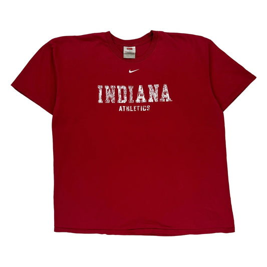 Indiana Athletics Nike College T-Shirt - XL Red Cotton
