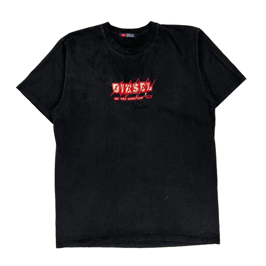 Diesel T-Shirt - Medium Red Cotton