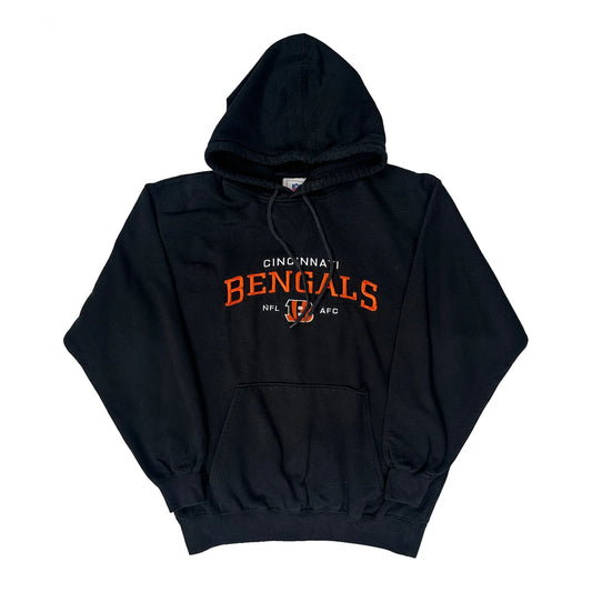 Cincinnati Bengals N.F.L. Graphic Hoodie - Medium Black Cotton Blend