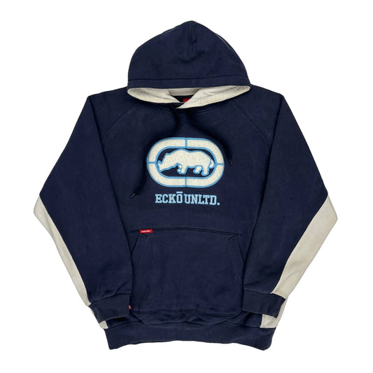 Vintage Rhino Logo Ecko Unltd Hoodie - XL Navy Cotton