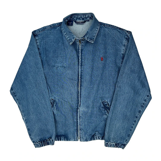 Denim Polo By Ralph Lauren Harrington Jacket - Large Blue Cotton