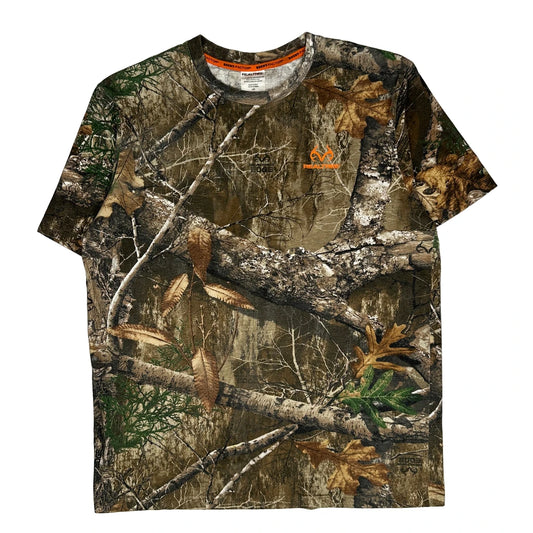 Scent-Factor Realtree Camo T-Shirt - Large Khaki Cotton Blend