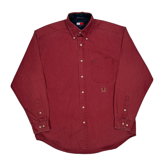 Tommy Hilfiger Shirt - Medium Red Cotton