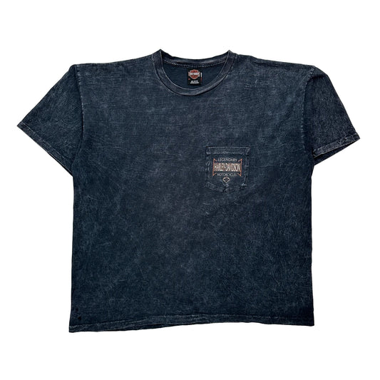 Centennial Park Harley Davidson Graphic T-Shirt - 2XL Black Cotton