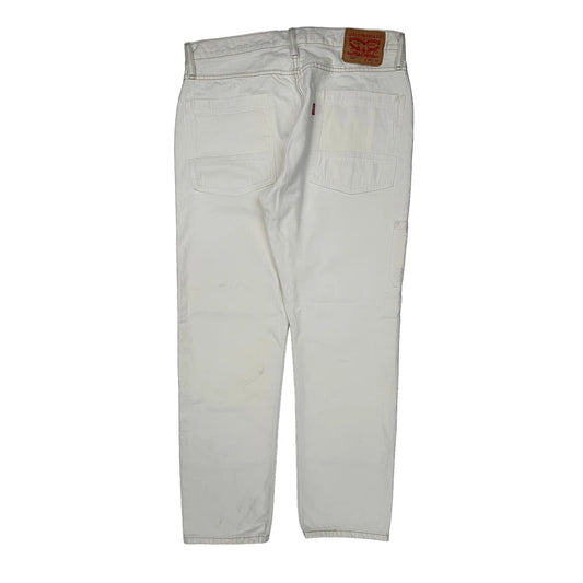 502 Levis Jeans - 32W 28L White Cotton