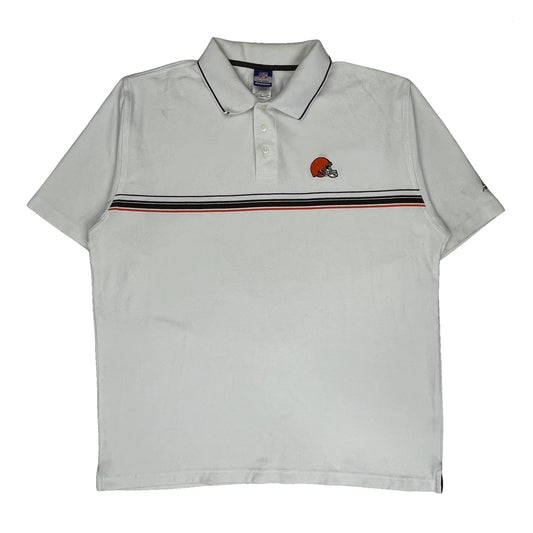 Cleveland Browns Reebok Polo Shirt - XL White Polyester