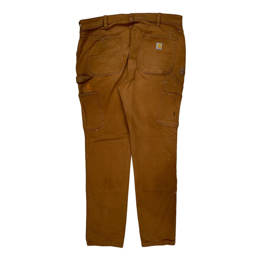 Carhartt Double Knee Carpenter Trousers - 38W UK 20 Brown Cotton