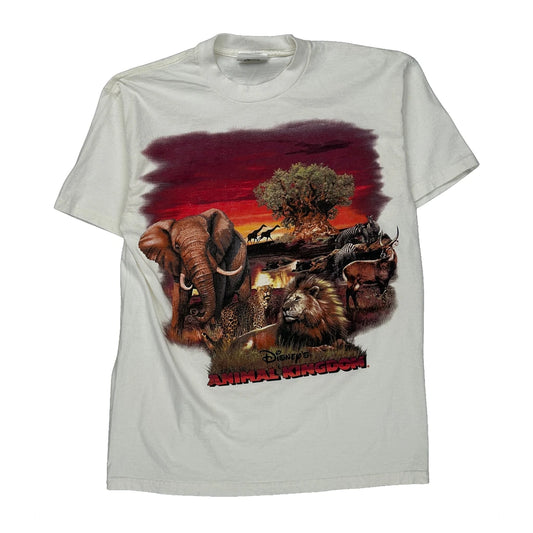 Animal Kingdom Disney T-Shirt - Large White Cotton