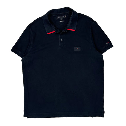 Tommy Hilfiger Polo Shirt - Large Navy Cotton
