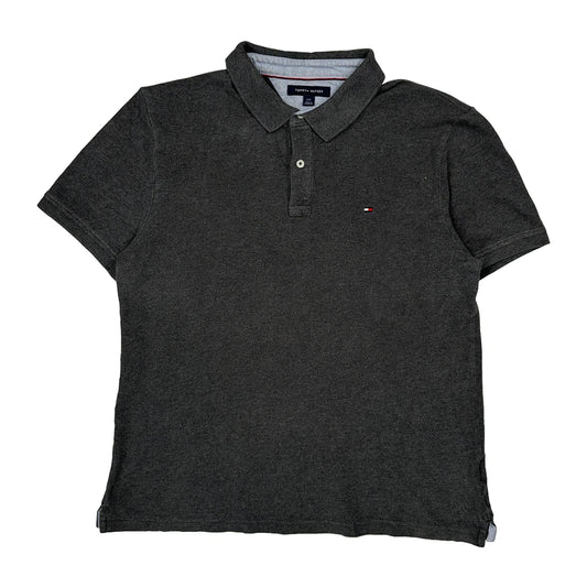 Tommy Hilfiger Polo Shirt - Large Grey Cotton