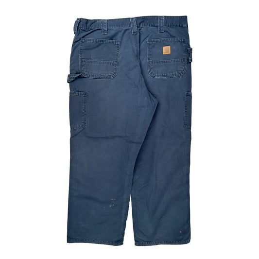 Carhartt Carpenter Trousers - 38W 26L Blue Cotton