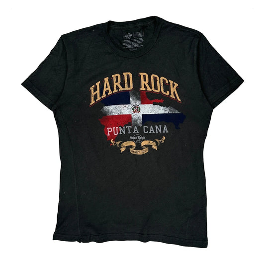 Punta Cana Hard Rock Cafe Single Stitch T-Shirt - Large Black Cotton
