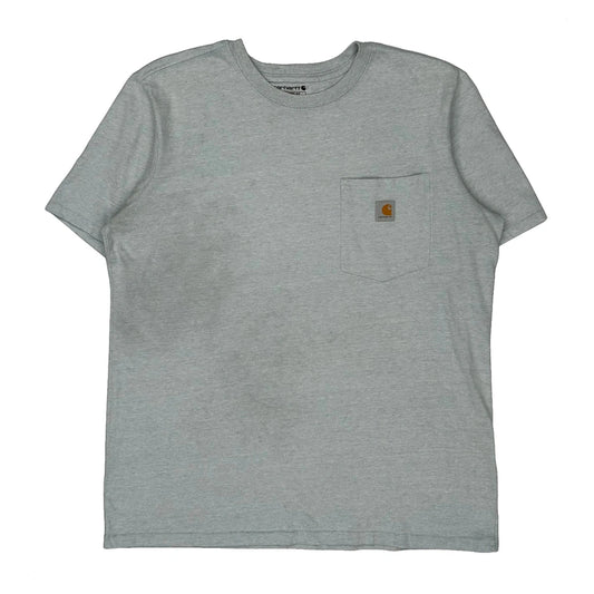 Carhartt T-Shirt - Large Grey Cotton