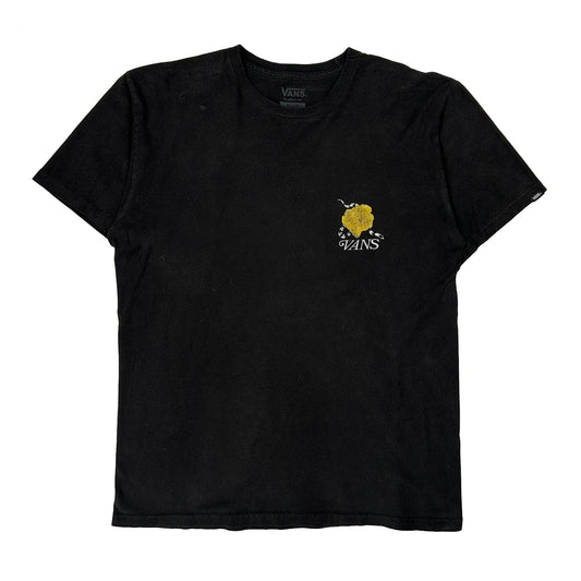 Vans Floral T-Shirt - Medium Black Cotton