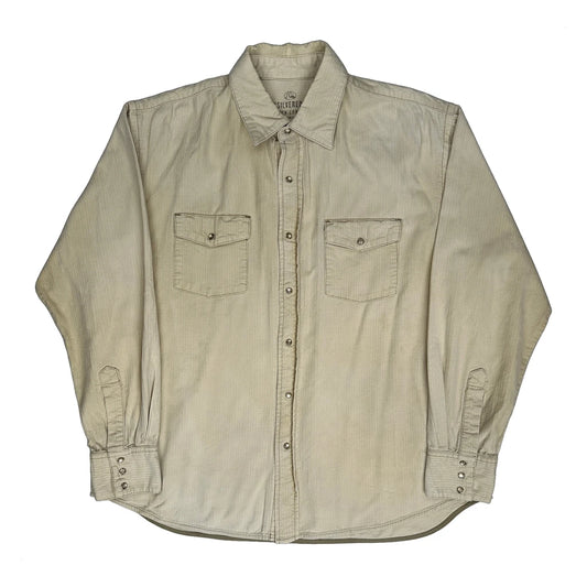 Vintage Quiksilver Shirt - Large Beige Corduroy