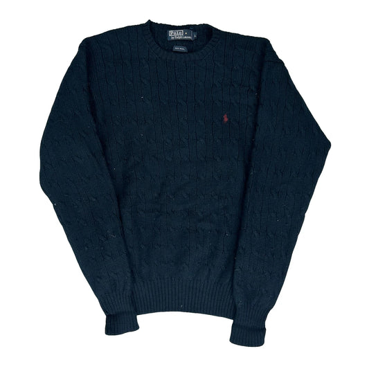 Polo By Ralph Lauren Jumper - Large Navy Wool