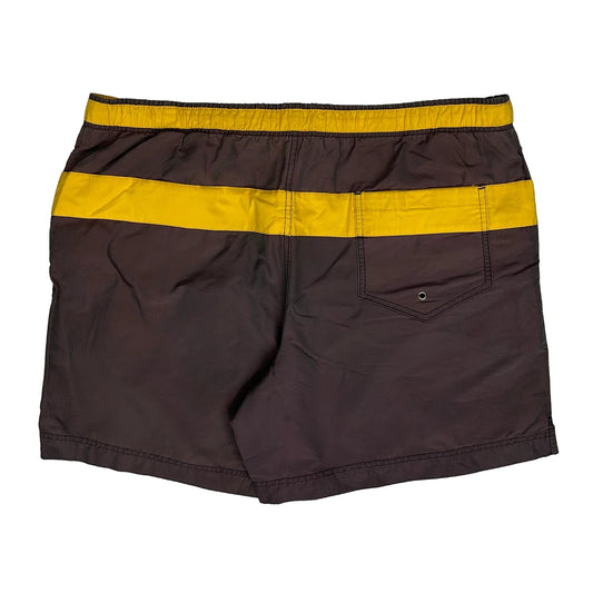 Vintage Polo Sport Striped Shorts - Medium Brown Polyester