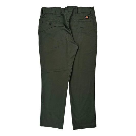 Dickies Trousers - 36W 32L Green Cotton