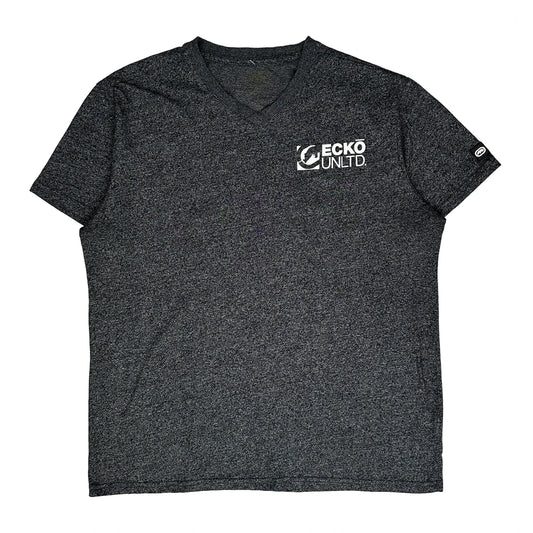 Ecko Unltd Graphic T-Shirt - Large Grey Polyester Blend