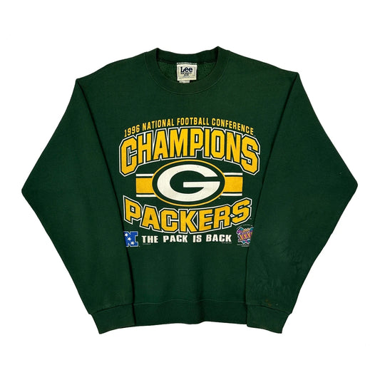 Made In USA Green Bay Packers Lee Sport Nfl Sweatshirt - XL Green Cotton