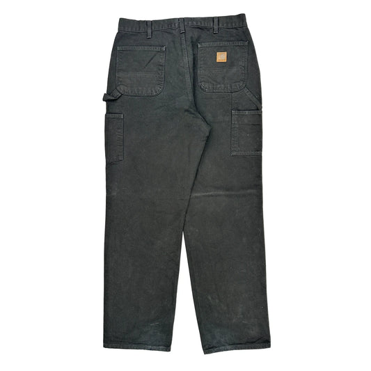 Carhartt Carpenter Trousers - 34W 34L Black Cotton