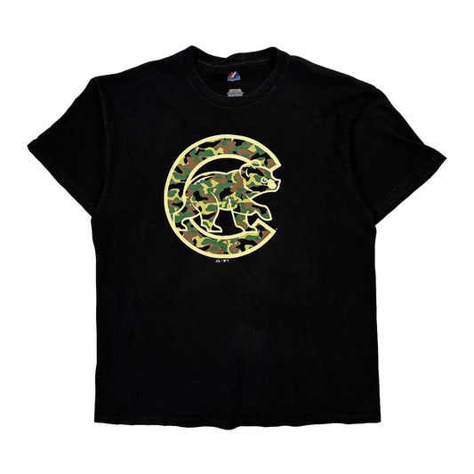 Chicago Cubs Majestic Mlb T-Shirt - XL Black Cotton