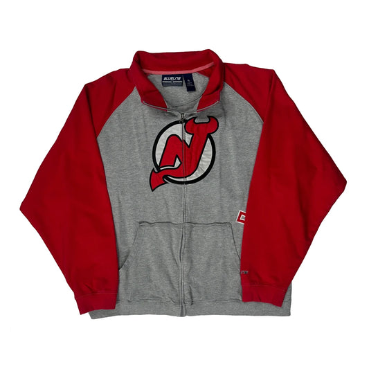 New Jersey Devils Unbranded Nhl Zip Up - XL Grey Cotton Blend