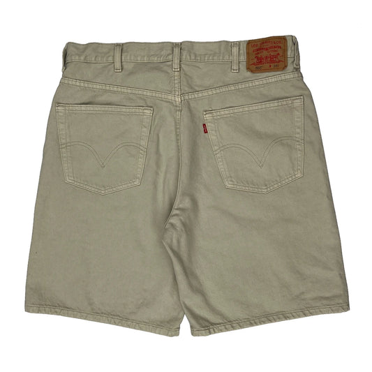 Levis Denim Shorts - 36W 10L Beige Cotton