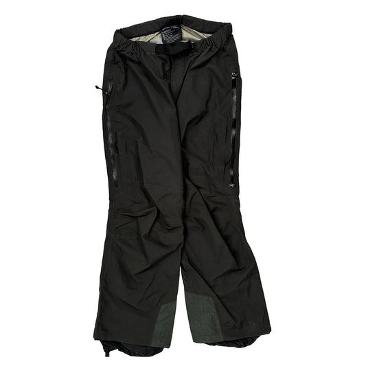 Made In Canada Goretex Arc''Teryx Waterproof Gore Ski Trousers - 36″ Waist Black Gore-Tex