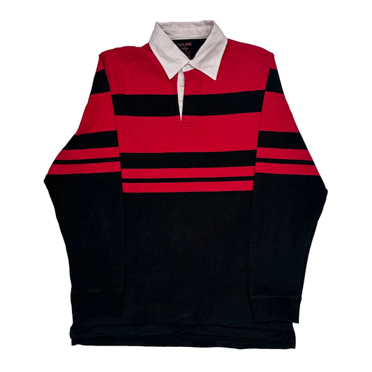 Finl 365 Striped Rugby Shirt - XL Red Cotton