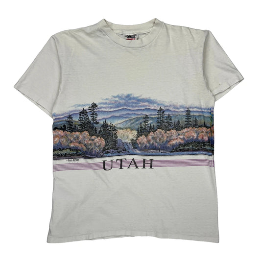 Oneita Graphic T-Shirt - XL Multicoloured Cotton