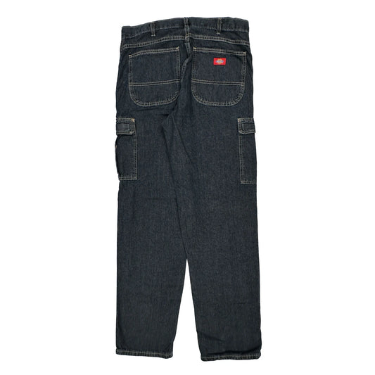 Dickies Cargo Carpenter Jeans - 34W 34L Dark Wash Cotton