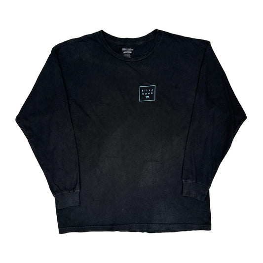Vintage Billabong Graphic Long Sleeve T-Shirt - Large Black Cotton