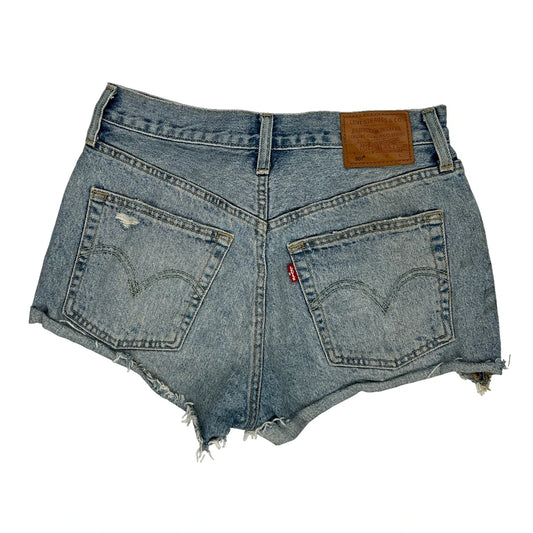 Levis Denim Shorts - 28W UK 8 Light Wash Cotton