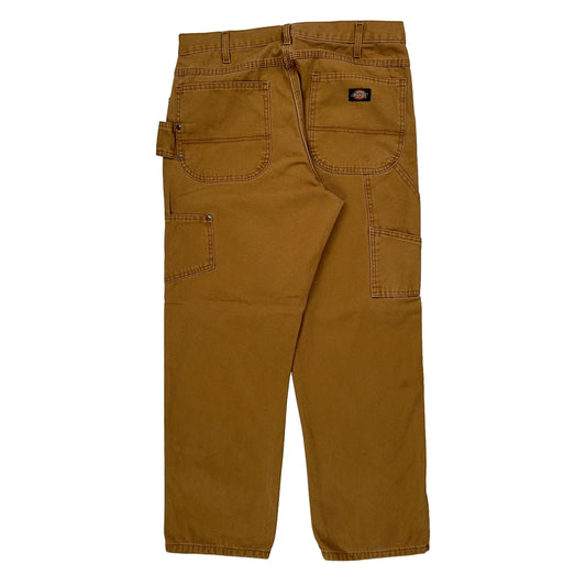 Dickies Carpenter Trousers - 32W 30L Brown Cotton