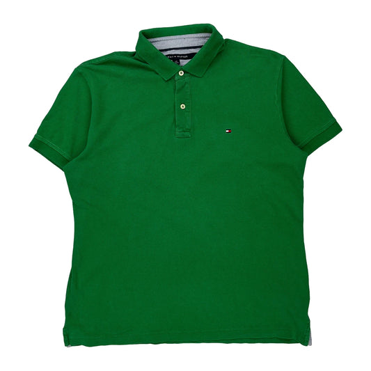 Tommy Hilfiger Polo Shirt - Large Green Cotton