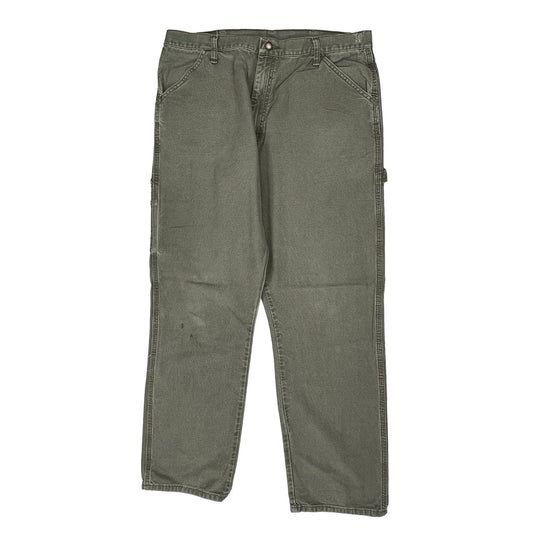 Wrangler Carpenter Trousers - 36W 34L Grey Cotton