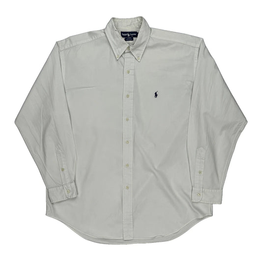 Blake Ralph Lauren Shirt - Large White Cotton