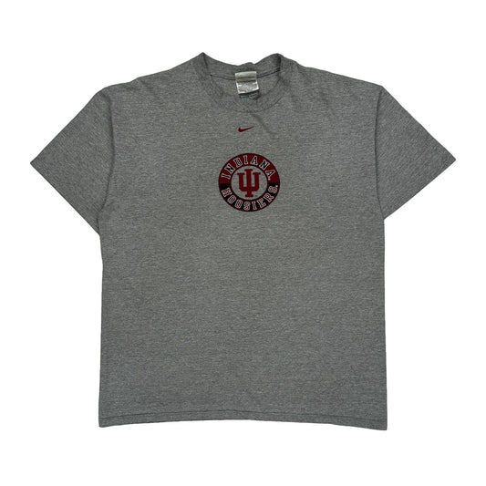 Indiana Hoosiers Nike College T-Shirt - Large Grey Cotton