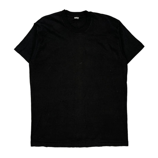 Blank Single Stitch T-Shirt - 2XL Black Cotton