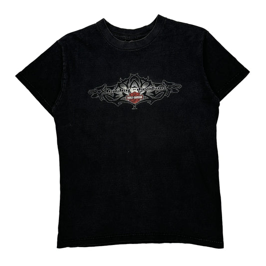 Motorcycles Harley Davidson Graphic T-Shirt - Medium Black Cotton