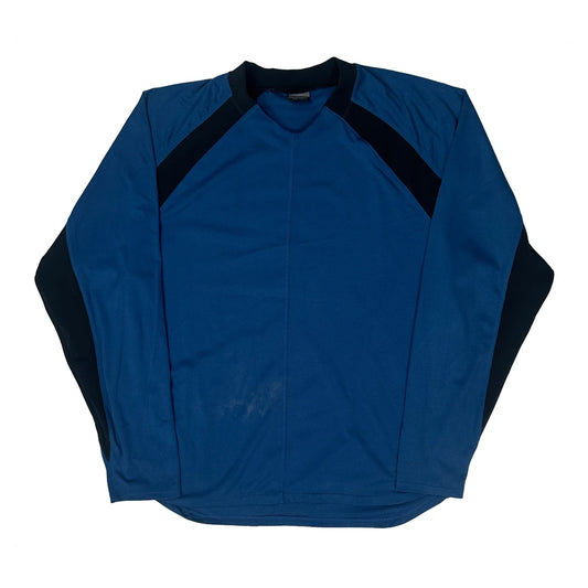 Nike Long Sleeve T-Shirt - Large Blue Polyester