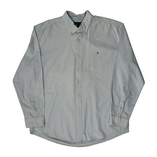 Tommy Hilfiger Striped Shirt - 2XL Blue Cotton