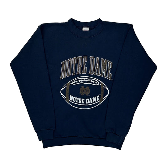 Age 18-20 Logo 7 Notre Dame Sweatshirt - XL Navy Cotton