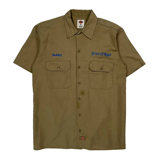 Rivers Of Water Dickies Short Sleeve Shirt - Medium Khaki Polyester Blend